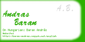andras baran business card